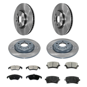 DuraGo® - Plain Front and Rear Brake Kit with Ceramic Pads