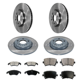 DuraGo® - Plain Front and Rear Brake Kit with Ceramic Pads