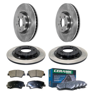DuraGo® - Plain Front and Rear Brake Kit with Ceramic Pads