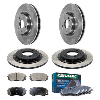 DuraGo® - Plain Front and Rear Brake Kit with Ceramic Pads