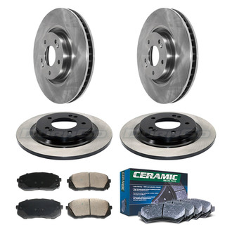 DuraGo® - Plain Front and Rear Brake Kit with Ceramic Pads
