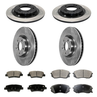 DuraGo® - Plain Front and Rear Brake Kit with Ceramic Pads