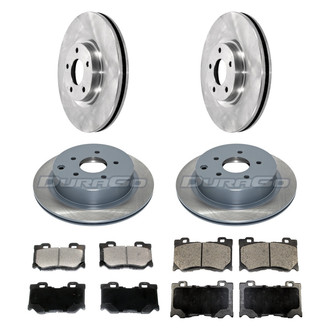 DuraGo® - Plain Front and Rear Brake Kit with Ceramic Pads