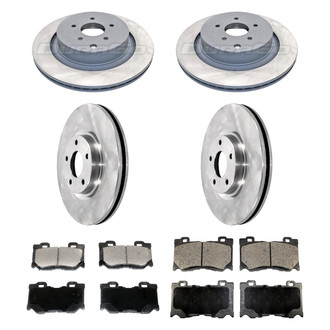 DuraGo® - Plain Front and Rear Brake Kit with Ceramic Pads
