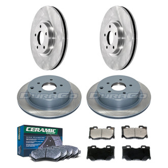 DuraGo® - Plain Front and Rear Brake Kit with Ceramic Pads