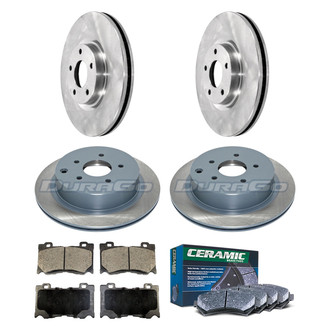 DuraGo® - Plain Front and Rear Brake Kit with Ceramic Pads