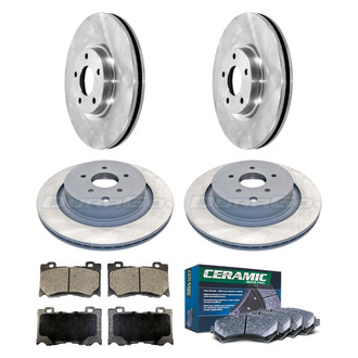 DuraGo® - Plain Front and Rear Brake Kit with Ceramic Pads