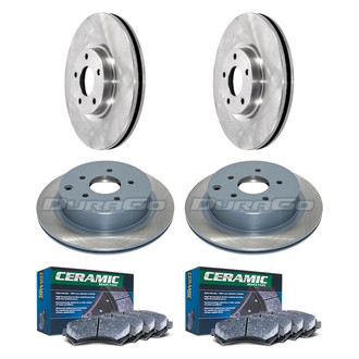 DuraGo® - Plain Front and Rear Brake Kit with Ceramic Pads