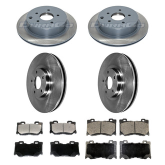 DuraGo® - Plain Front and Rear Brake Kit with Ceramic Pads
