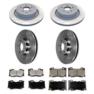 DuraGo® - Plain Front and Rear Brake Kit with Ceramic Pads