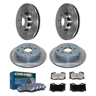DuraGo® - Plain Front and Rear Brake Kit with Ceramic Pads
