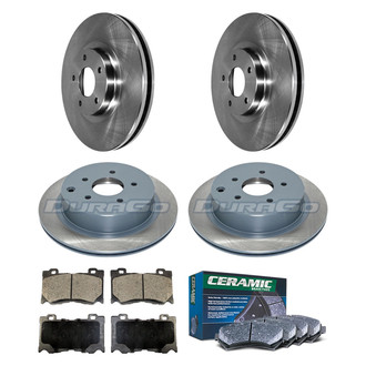 DuraGo® - Plain Front and Rear Brake Kit with Ceramic Pads
