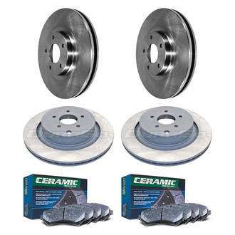 DuraGo® - Plain Front and Rear Brake Kit with Ceramic Pads