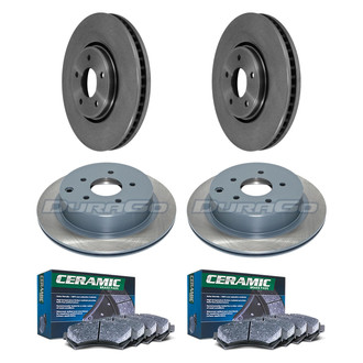 DuraGo® - 1-Piece Plain Brake Kit with Ceramic Brake Pads
