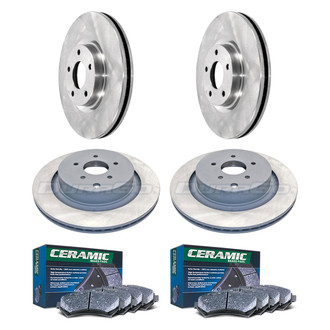 DuraGo® - Plain Front and Rear Brake Kit with Ceramic Pads