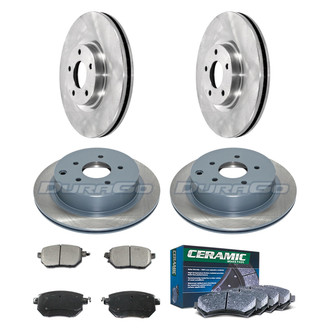 DuraGo® - Plain Front and Rear Brake Kit with Ceramic Pads