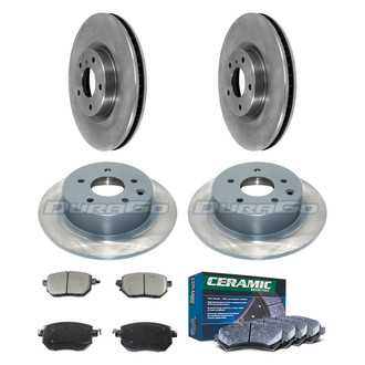 DuraGo® - Plain Front and Rear Brake Kit with Ceramic Pads