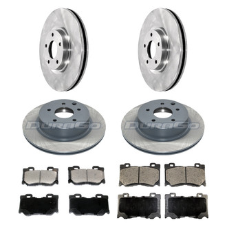 DuraGo® - Plain Front and Rear Brake Kit with Ceramic Pads