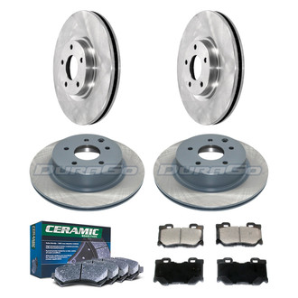DuraGo® - Plain Front and Rear Brake Kit with Ceramic Pads
