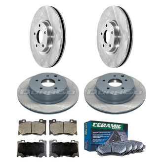 DuraGo® - Plain Front and Rear Brake Kit with Ceramic Pads