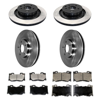 DuraGo® - Plain Front and Rear Brake Kit with Ceramic Pads