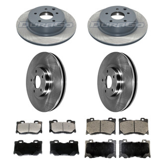 DuraGo® - Plain Front and Rear Brake Kit with Ceramic Pads