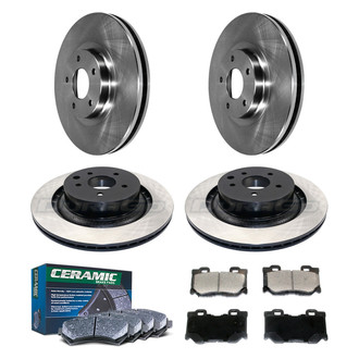 DuraGo® - Plain Front and Rear Brake Kit with Ceramic Pads