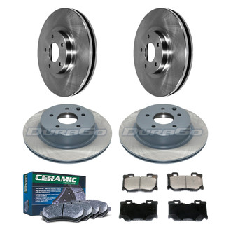 DuraGo® - Plain Front and Rear Brake Kit with Ceramic Pads