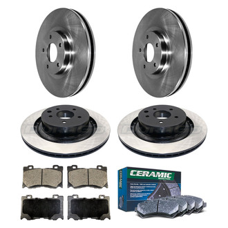 DuraGo® - Plain Front and Rear Brake Kit with Ceramic Pads