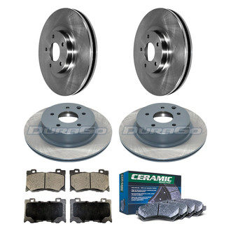 DuraGo® - Plain Front and Rear Brake Kit with Ceramic Pads