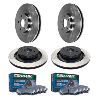 DuraGo® - Plain Front and Rear Brake Kit with Ceramic Pads