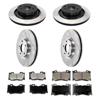DuraGo® - Plain Front and Rear Brake Kit with Ceramic Pads