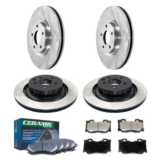 DuraGo® - Plain Front and Rear Brake Kit with Ceramic Pads