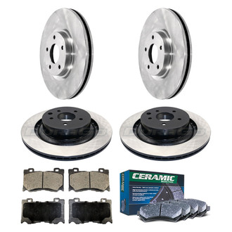 DuraGo® - Plain Front and Rear Brake Kit with Ceramic Pads