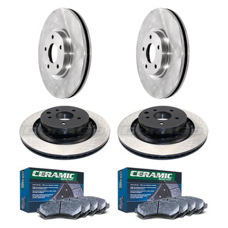 DuraGo® - Plain Front and Rear Brake Kit with Ceramic Pads