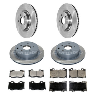 DuraGo® - Plain Front and Rear Brake Kit with Ceramic Pads