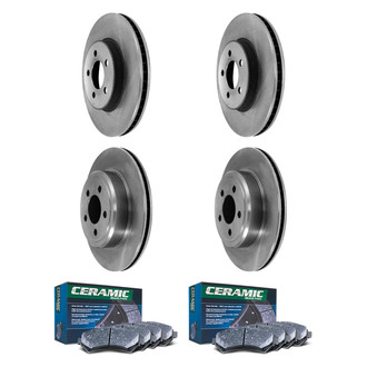 DuraGo® - Plain Front and Rear Brake Kit with Ceramic Pads