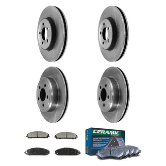 DuraGo® - Plain Front and Rear Brake Kit with Ceramic Pads