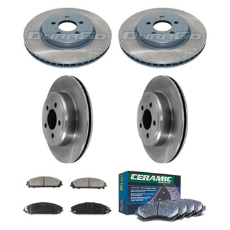DuraGo® - Plain Front and Rear Brake Kit with Ceramic Pads