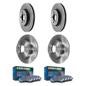 DuraGo® - Plain Front and Rear Brake Kit with Ceramic Pads