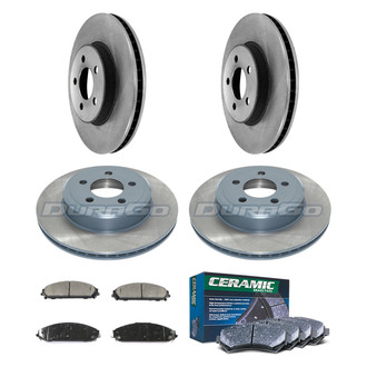 DuraGo® - Plain Front and Rear Brake Kit with Ceramic Pads