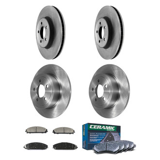 DuraGo® - Plain Front and Rear Brake Kit with Ceramic Pads