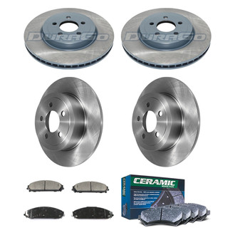DuraGo® - Plain Front and Rear Brake Kit with Ceramic Pads