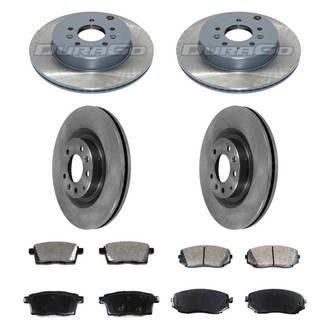 DuraGo® - Plain Front and Rear Brake Kit with Ceramic Pads