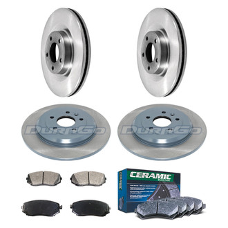 DuraGo® - Plain Front and Rear Brake Kit with Ceramic Pads