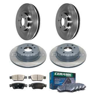 DuraGo® - Plain Front and Rear Brake Kit with Ceramic Pads
