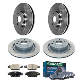 DuraGo® - Plain Front and Rear Brake Kit with Ceramic Pads