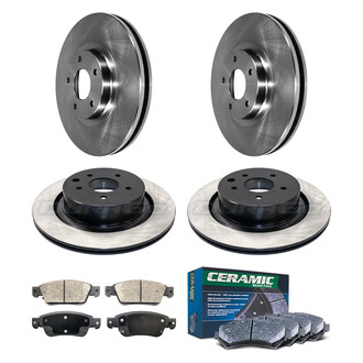 DuraGo® - Plain Front and Rear Brake Kit with Ceramic Pads