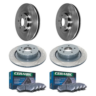 DuraGo® - Plain Front and Rear Brake Kit with Ceramic Pads