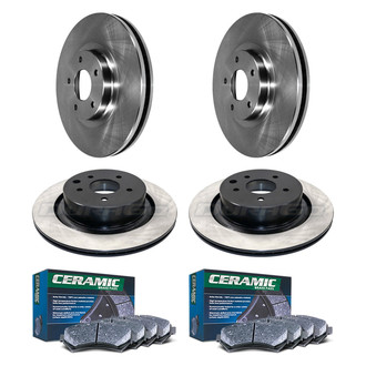 DuraGo® - Plain Front and Rear Brake Kit with Ceramic Pads